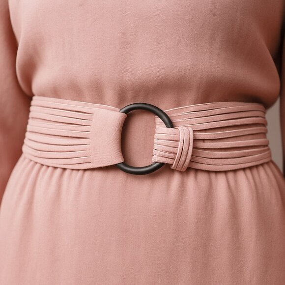 Sisley Suede Fringe Wrap Belt Women’s Adjustable Tan Leather O-Ring Boho Belt 39 - Picture 12 of 12